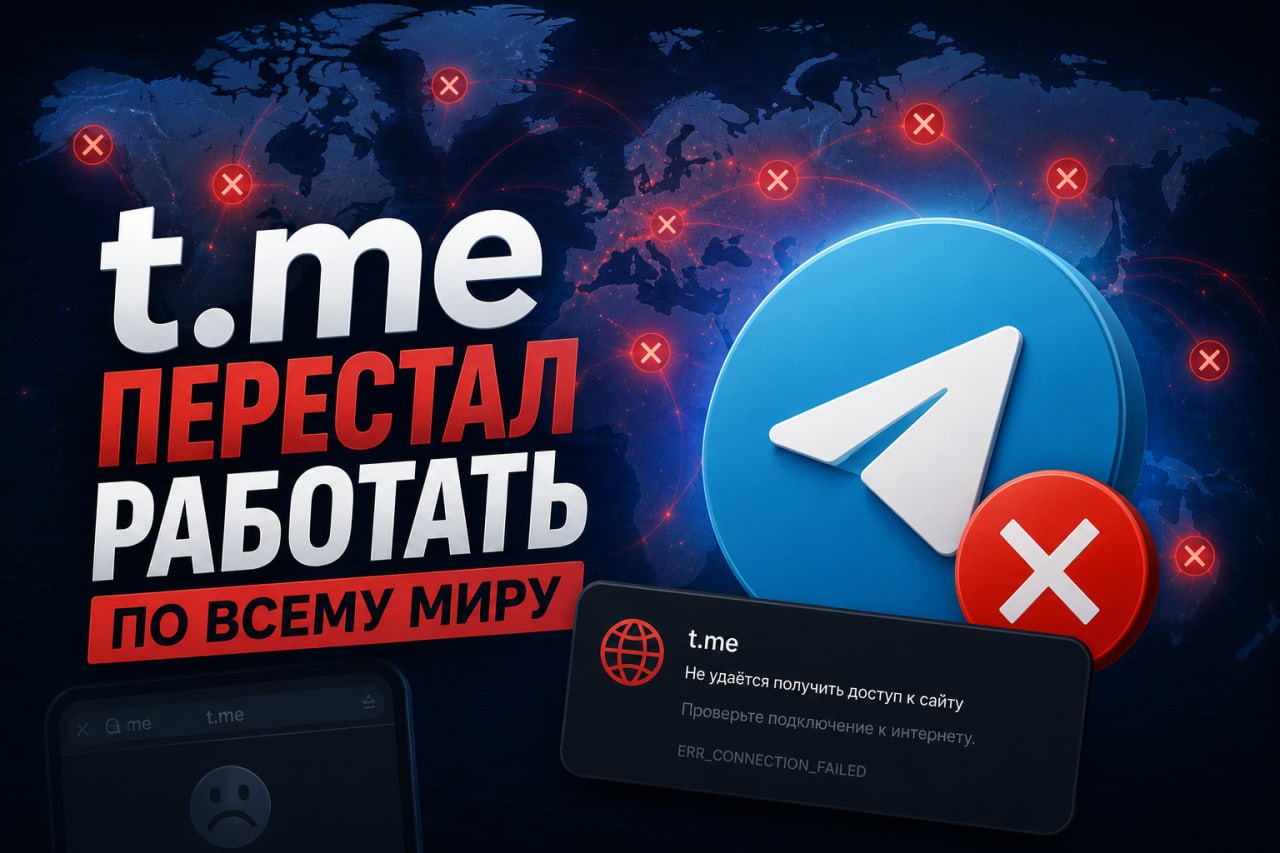 Домен t.me для Telegram больше не работает! UPD: Снова работает!