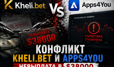 Конфликт Kheli.bet и Apps4You: невыплата в $38000 и отключение статистики по трафику
